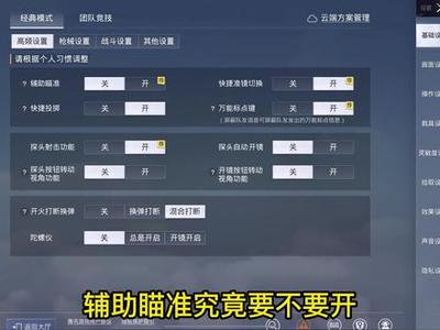 和平精英怎么给准心加辅助