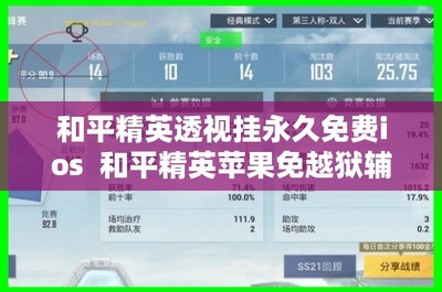 ios和平精英辅助怎么下载