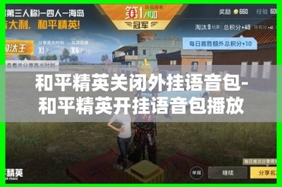 和平精英开挂语音包怎么放